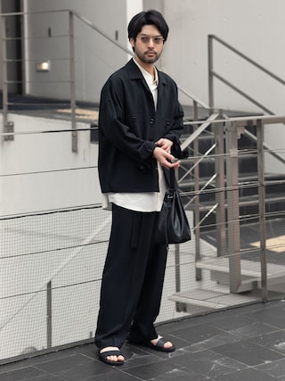 「ATTACHMENT(アタッチメント)の【 LIMITED 】PE ライトトロピカル イージートラウザーズ / PE LIGHT TROPICAL EASY TROUSERS(スラックス)」を使った、SHUさん(メンズ・170cm)の春コーディネート