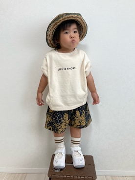 「NIKE(ナイキ)のアイテム(シューズ)」を使った、S♡K♡K♡さん(キッズ・90cm)の夏コーディネート