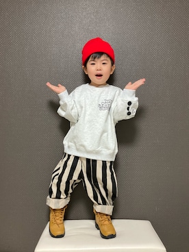 「NIKE(ナイキ)のアイテム(ブーツ)」を使った、S♡K♡K♡さん(キッズ・90cm)の春コーディネート