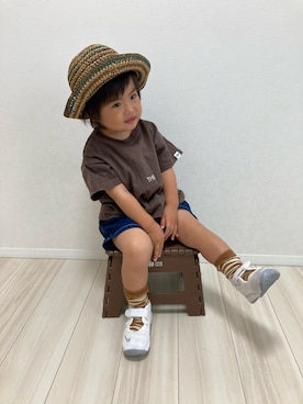「NIKE(ナイキ)のアイテム(シューズ)」を使った、S♡K♡K♡さん(キッズ・90cm)の夏コーディネート