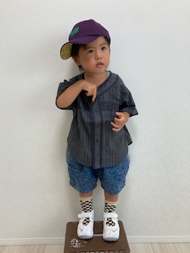 「NIKE(ナイキ)のアイテム(シューズ)」を使った、S♡K♡K♡さん(キッズ・90cm)の夏コーディネート