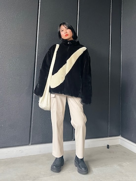 「NIKE(ナイキ)のアイテム(その他アウター)」を使った、ʜᴀʀᴜᴋᴀさん(レディース・163cm)の冬コーディネート