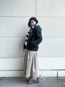 「schott(ショット)のアイテム(スカート)」を使った、AYANEさん(レディース・166cm)の冬コーディネート
