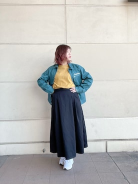 「schott(ショット)のアイテム(スカート)」を使った、AYANEさん(レディース・166cm)の冬コーディネート