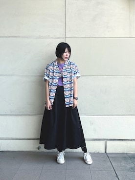 「schott(ショット)のアイテム(スカート)」を使った、AYANEさん(レディース・166cm)の春コーディネート