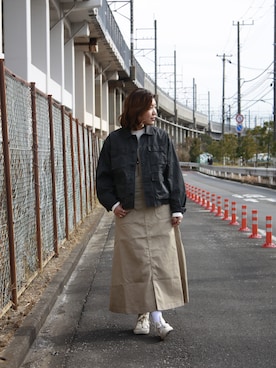「schott(ショット)のアイテム(スカート)」を使った、AYANEさん(レディース・166cm)の冬コーディネート
