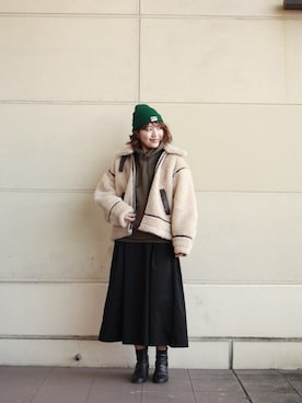 「schott(ショット)のアイテム(スカート)」を使った、AYANEさん(レディース・166cm)の秋コーディネート