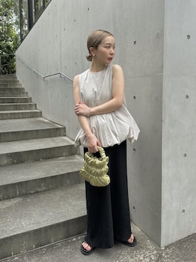 「STUDIOUS(ステュディオス)のアイテム(バッグ)」を使った、sonさん(レディース・159cm)の夏コーディネート