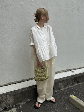 「STUDIOUS(ステュディオス)のアイテム(バッグ)」を使った、sonさん(レディース・159cm)の夏コーディネート