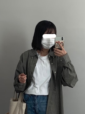 「NIKE(ナイキ)のアイテム(Tシャツ/カットソー)」を使った、0ikaWaさん(レディース・148cm)の秋コーディネート