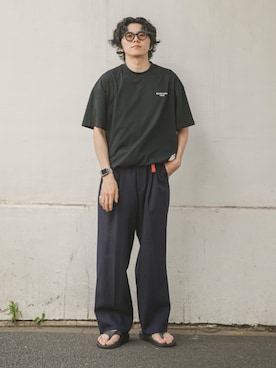 「OOFOS(ウーフォス)のアイテム」を使った、しゃちょーさん(メンズ・169cm)の春コーディネート