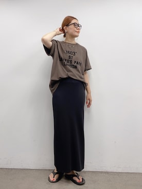 「OOFOS(ウーフォス)のアイテム」を使った、remiさん(レディース・168cm)の夏コーディネート