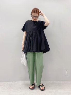 「OOFOS(ウーフォス)のアイテム」を使った、remiさん(レディース・168cm)の夏コーディネート