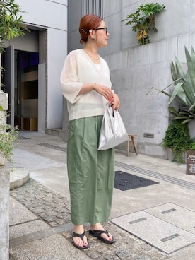 「OOFOS(ウーフォス)のアイテム」を使った、remiさん(レディース・168cm)の夏コーディネート