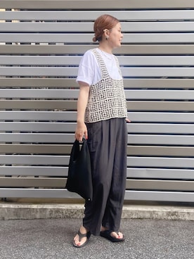 「OOFOS(ウーフォス)のアイテム」を使った、remiさん(レディース・168cm)の夏コーディネート