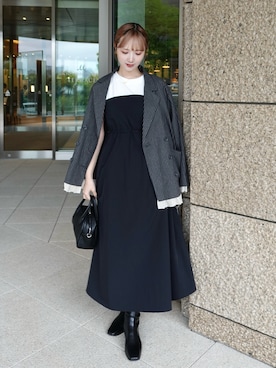 ありすさんの「frill layered design jacket / フリルレイヤードデザインジャケット（loin nuit | ロワンニュイ）」を使ったコーディネート