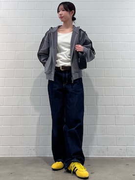 「adidas(アディダス)のアイテム(パーカー)」を使った、RHさん(レディース・158cm)の冬コーディネート