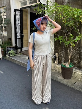 「OOFOS(ウーフォス)のアイテム」を使った、mi-koさん(レディース・157cm)の夏コーディネート