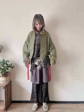 「PAMEO POSE(パメオポーズ)のアイテム」を使った、saraさん(レディース・156cm)の春コーディネート