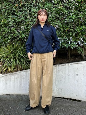 FREAK'S STORE HEAD OFFICE WOMENさんの「OUTDOOR PRODUCTS × FREAK'S STORE/アウトドアプロダクツ 別注 キルティング フリルバッグ」を使ったコーディネート