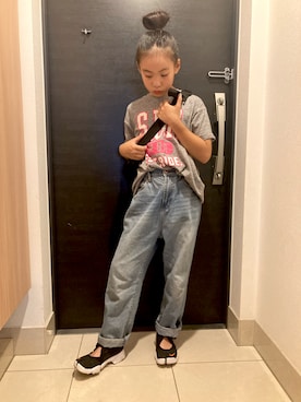 「NIKE(ナイキ)のアイテム(サンダル)」を使った、すーさん(キッズ・137cm)の夏コーディネート