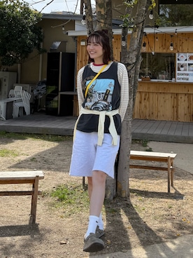 「NIKE(ナイキ)のアイテム(レッグウェア)」を使った、Sefumiさん(レディース・170cm)の春コーディネート