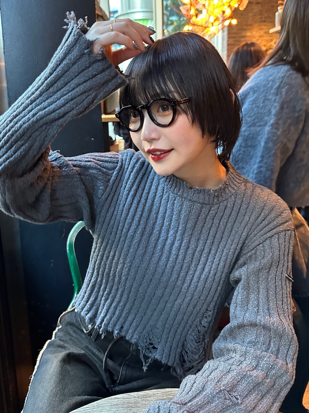 オクユウカさんの「Slab Distressed Effect Knitwear/スラブダメージニット【MAISON SPECIAL/メゾンスペシャル】（MAISON SPECIAL）」を使ったコーディネートの1枚目の写真