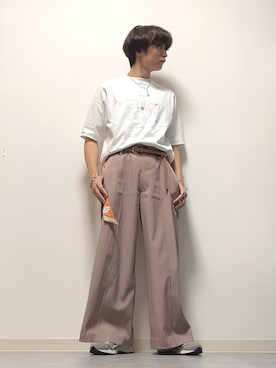 ざわ_低身長男子styleさんの「4 pattern assort graphic Tee/４パターンアソートグラフィックT」を使ったコーディネート