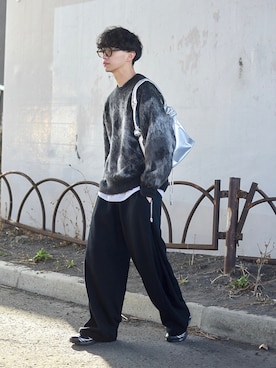 たいがさんの「3way loose inside out sweat pants/３wayルーズ切り替えスウェットパンツ」を使ったコーディネート