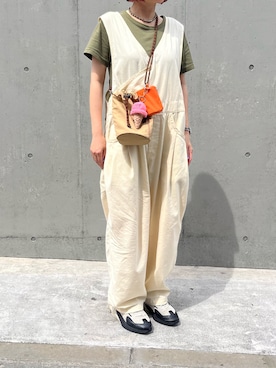 「Y-3(ワイスリー)のアイテム(スニーカー)」を使った、n m kさん(レディース・158cm)の夏コーディネート