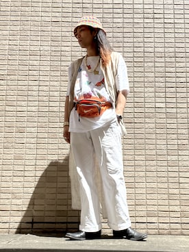 「NIKE(ナイキ)のアイテム(ボディバッグ/ウエストポーチ)」を使った、&GOMAさん(メンズ・171cm・30代)の夏コーディネート