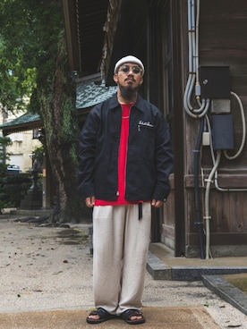 「schott(ショット)のアイテム(ネックレス)」を使った、matsuokaさん(メンズ・170cm)の夏コーディネート