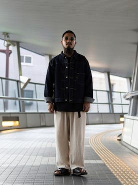 「schott(ショット)のアイテム(ネックレス)」を使った、matsuokaさん(メンズ・170cm)の夏コーディネート