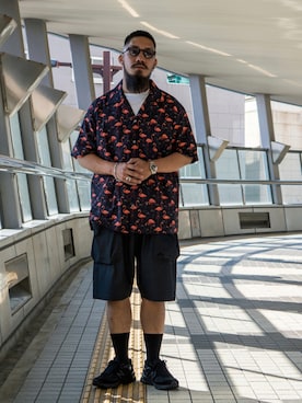 「schott(ショット)のアイテム(ネックレス)」を使った、matsuokaさん(メンズ・170cm)の夏コーディネート
