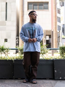 「schott(ショット)のアイテム(ネックレス)」を使った、matsuokaさん(メンズ・170cm)の夏コーディネート