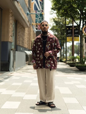 「schott(ショット)のアイテム(ネックレス)」を使った、matsuokaさん(メンズ・170cm)の夏コーディネート