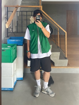 「NIKE(ナイキ)のアイテム(ベスト)」を使った、Kojiさん(メンズ・171cm)の夏コーディネート