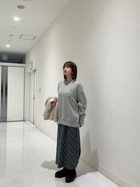 「PUMA(プーマ)のアイテム(ブーツ)」を使った、ななさん(レディース・156cm)の冬コーディネート