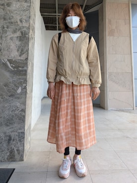 「NIKE(ナイキ)のアイテム(スニーカー)」を使った、 可奈さん(レディース・164cm・30代)の春コーディネート