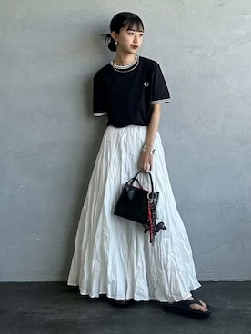 「OOFOS(ウーフォス)のアイテム」を使った、eriさん(レディース・149cm)の夏コーディネート