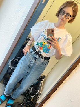 「NIKE(ナイキ)のアイテム(帽子)」を使った、オシャポさん(レディース・167cm・40代)の夏コーディネート