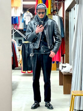 「schott(ショット)のアイテム」を使った、将軍さん(メンズ・188cm)の春コーディネート