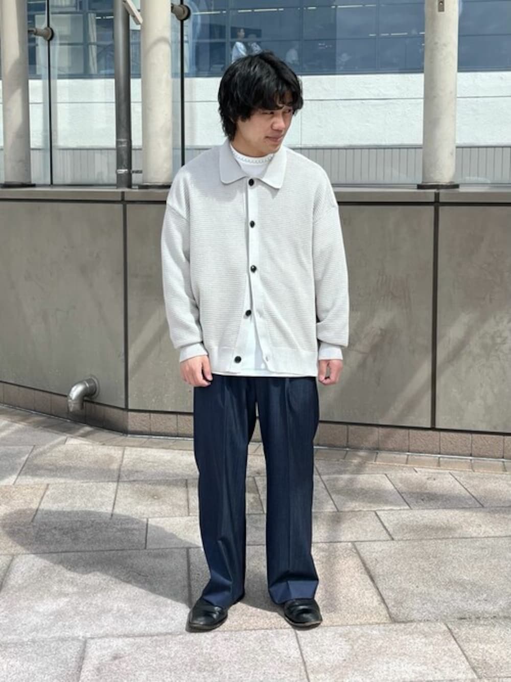 STUDIOUS MENSさんの「POLO CARDIGAN/ポロカーディガン（city）」を使ったコーディネートの1枚目の写真