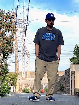 「NIKE(ナイキ)のアイテム(トップス)」を使った、たくみみみさん(メンズ・180cm・40代)の夏コーディネート