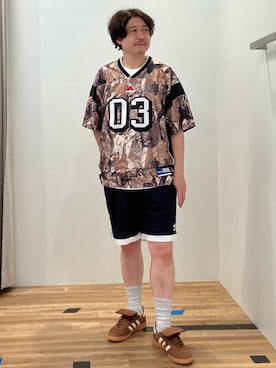 「adidas(アディダス)のアイテム(レッグウェア)」を使った、OKさん(メンズ・165cm)の夏コーディネート