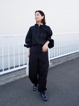 𝚊𝚔𝚘さんの「ナイキ V2K ラン シューズ / Nike V2K Run Shoes HJ4497-001 Black（NIKE | ナイキ）」を使ったコーディネート