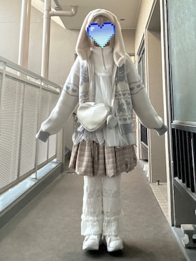「NIKE(ナイキ)のアイテム(スニーカー)」を使った、ぽんさん(レディース・149cm)の冬コーディネート
