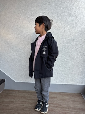「adidas(アディダス)のアイテム(ジャケット/アウター)」を使った、P×Kさん(キッズ・110cm)の春コーディネート