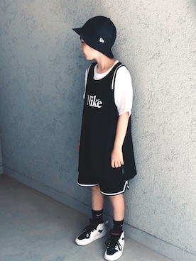 「NIKE(ナイキ)のアイテム(タンクトップ)」を使った、kaiさん(キッズ・130cm)の夏コーディネート