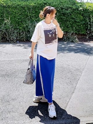 「VENCEEXCHANGE(ヴァンスエクスチェンジ)の【別注】Beastie Boys ビースティ・ボーイズ Tシャツ(Tシャツ/カットソー)」を使った、&りっちさん(レディース・154cm)の春コーディネート